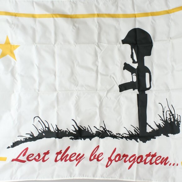 Valley Forge 3'x5' Nylon Lest They Be Forgotten Flag For The Fallen Military USA - Picture 5 of 8